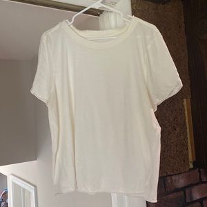 Anthropologie White Tee Shirt Size Large